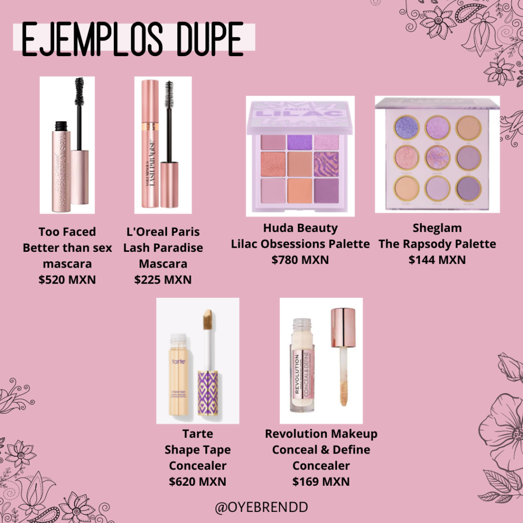Dupe vs Réplica en los Cosméticos Oye Brendd